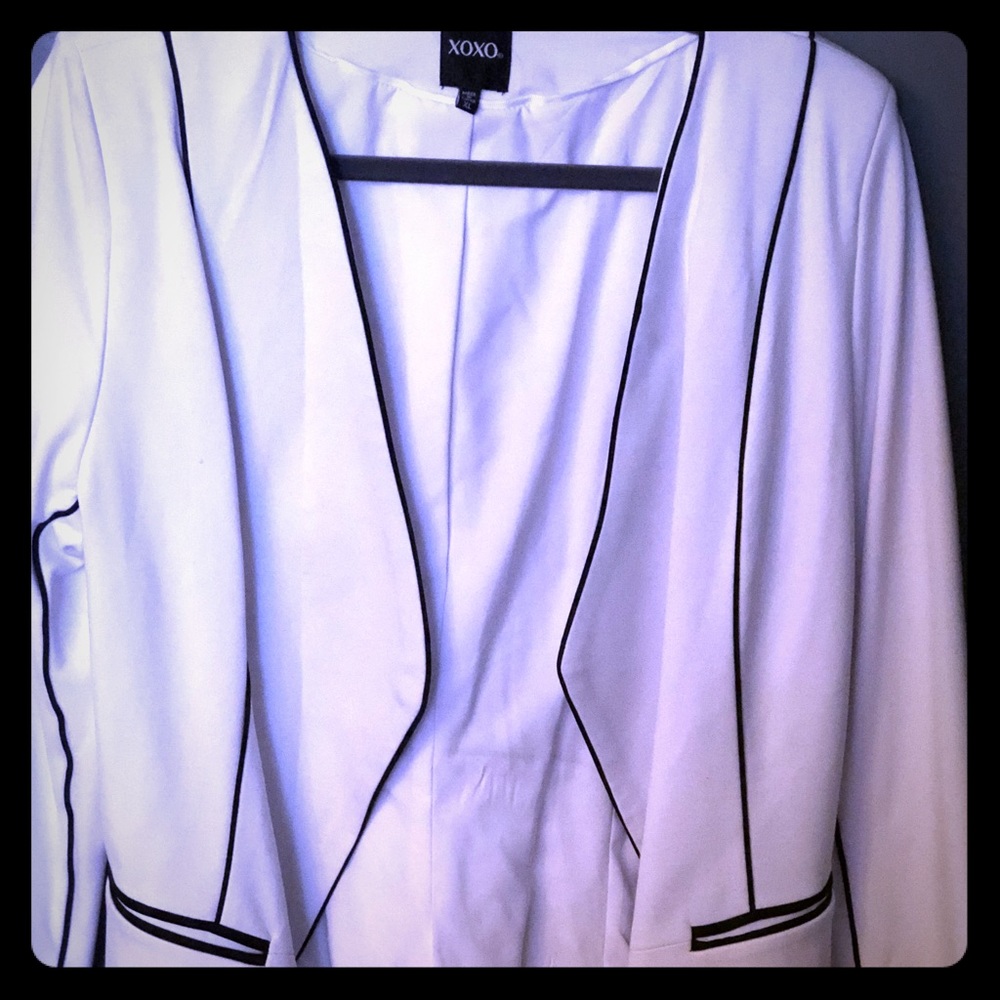 Black and white blazer